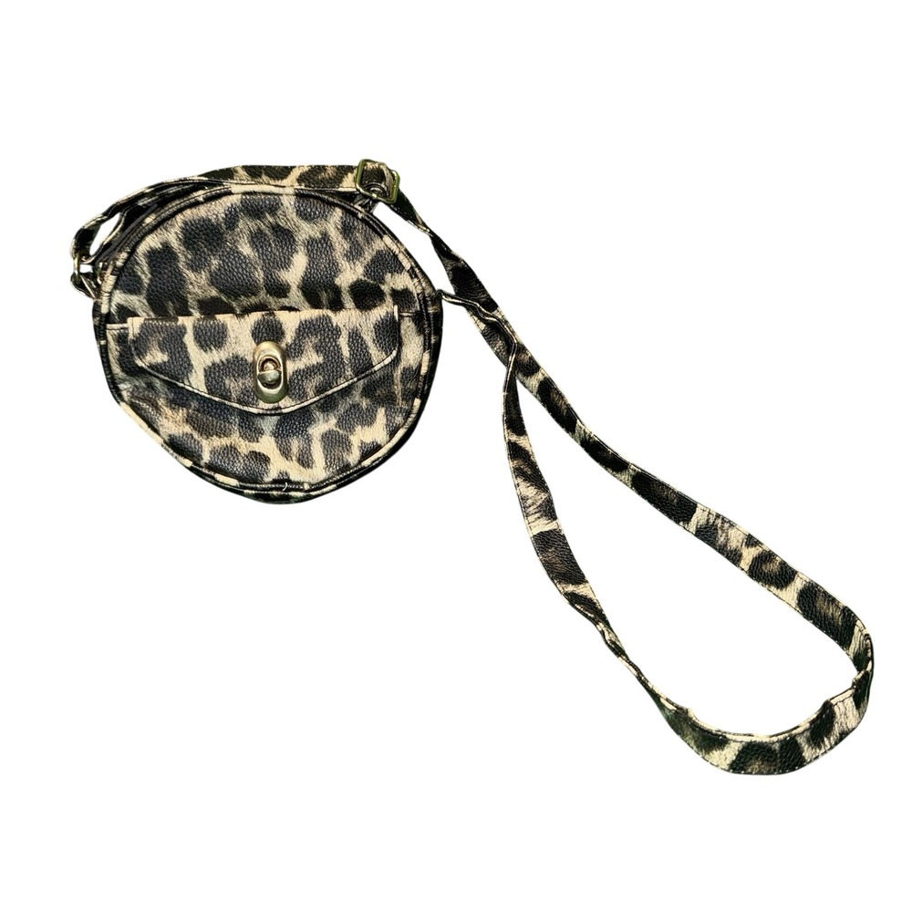 Primark Just Be Leopard‎ Print Canteen Purse Round Crossbody Bag Animal Print